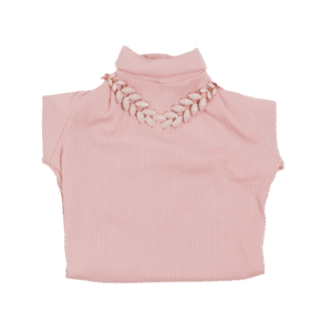 Cotton lace blouse with necklace