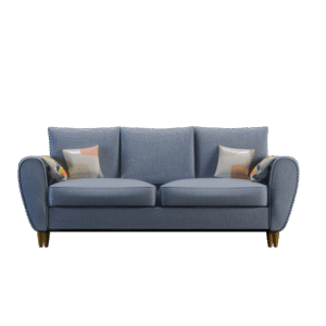 Navy blue low sofa for relaxation