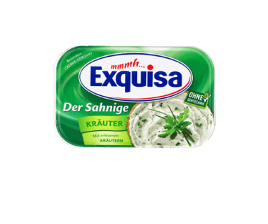 Soft creme cheese with green Exquisa