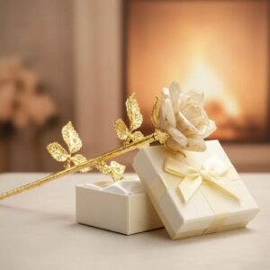 Flor Eterna De Cuarzo 25 Cm Piedras  naturales