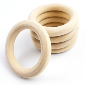 Argolla de madera natural 100 mm
