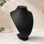 exhibidor busto negro para collares cadenas joyas