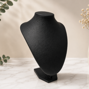 exhibidor busto negro para collares cadenas joyas