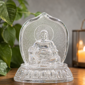 buda de cristal decorativa para hogar y oficina