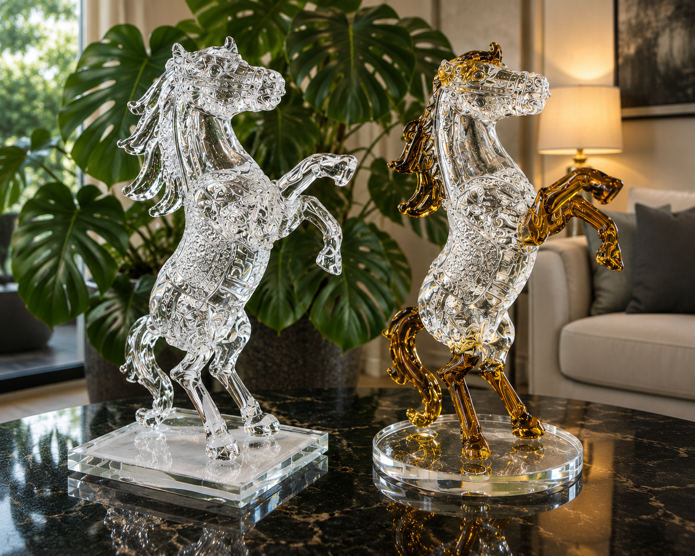 caballos de cristal feng shui decoración de prosperidad de 12 cm caballos de cristal feng shui decoración de prosperidad de 12 cm
