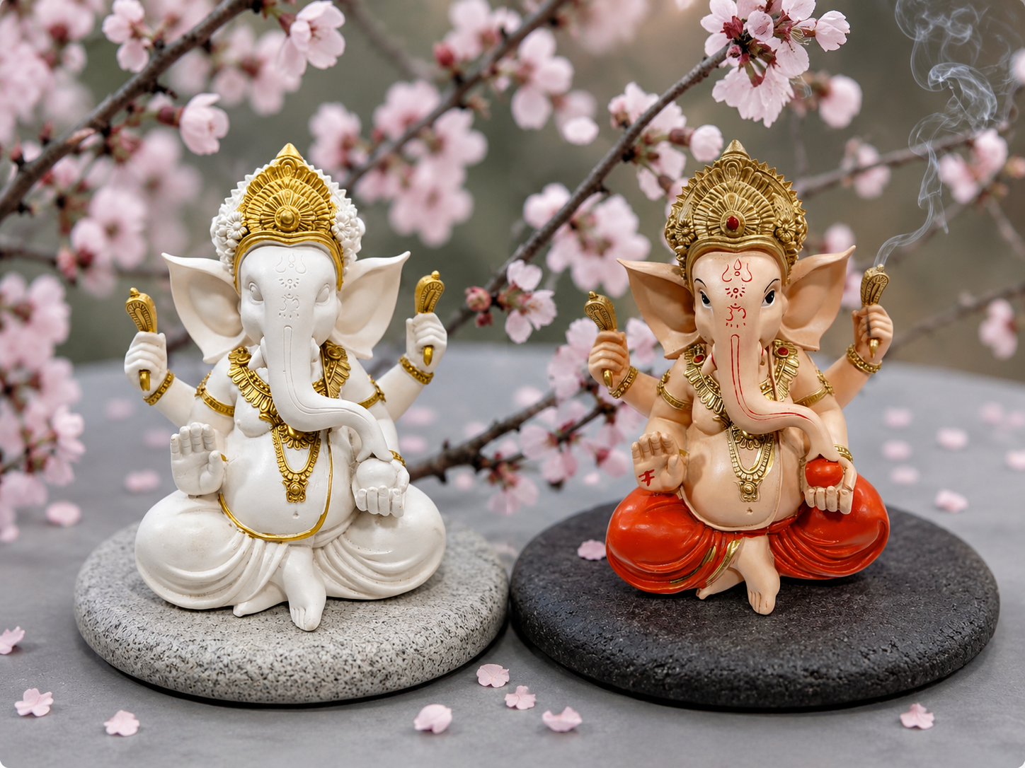figura de ganesha color marfil y blanco de 31 cm figura de ganesha color marfil y blanco de 31 cm