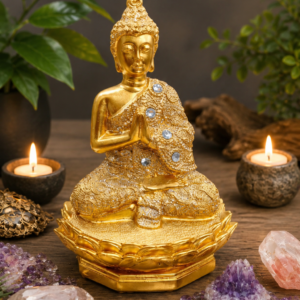 figura buda dorado decorativo
