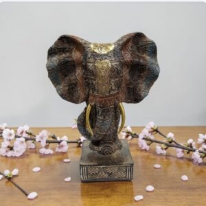 cabeza de elefante decorativa de 27 cm