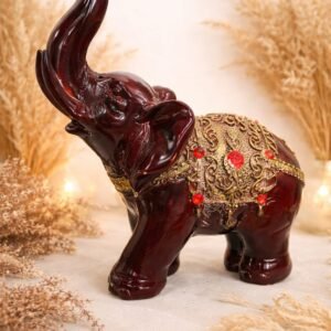 elefante decorativo de la prosperidad roja