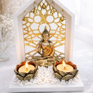 porta velas buda dorado