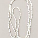 collar de conchas blancas naturales de 100 cm