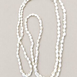 collar de conchas blancas naturales de 100 cm